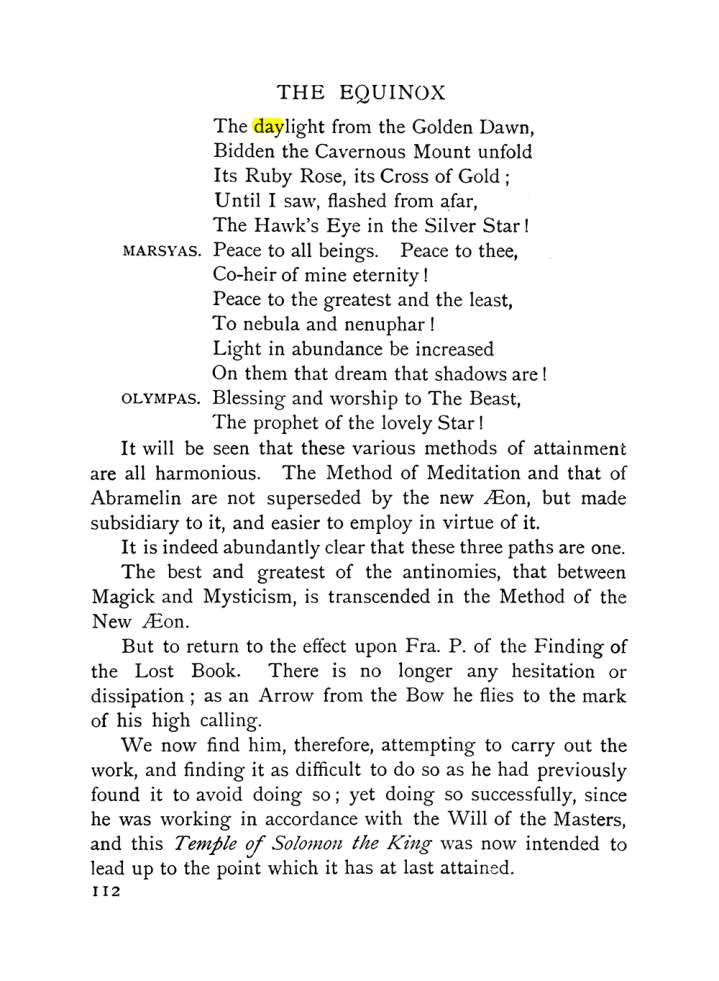 Original scan of The Equinox (Volume I, Number IX), PDF page 152