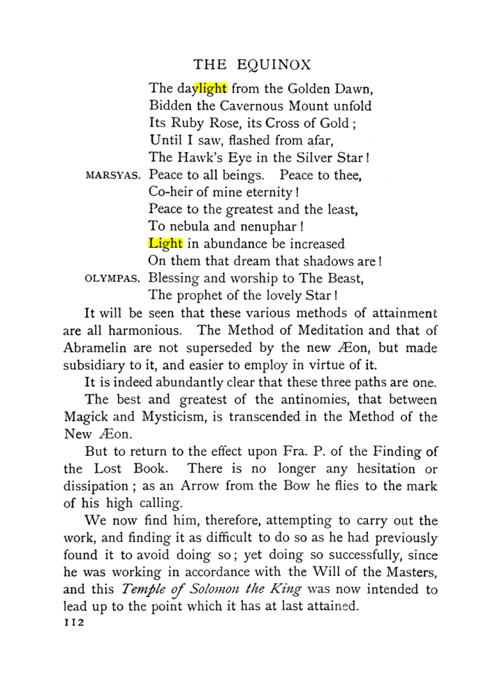 Original scan of The Equinox (Volume I, Number IX), PDF page 152