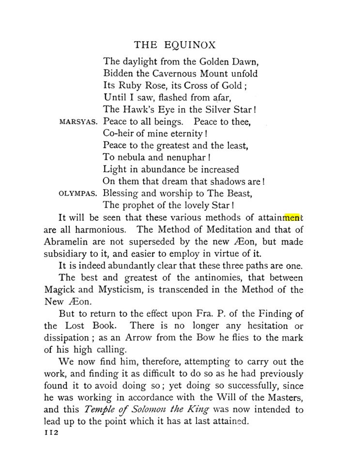 Original scan of The Equinox (Volume I, Number IX), PDF page 152