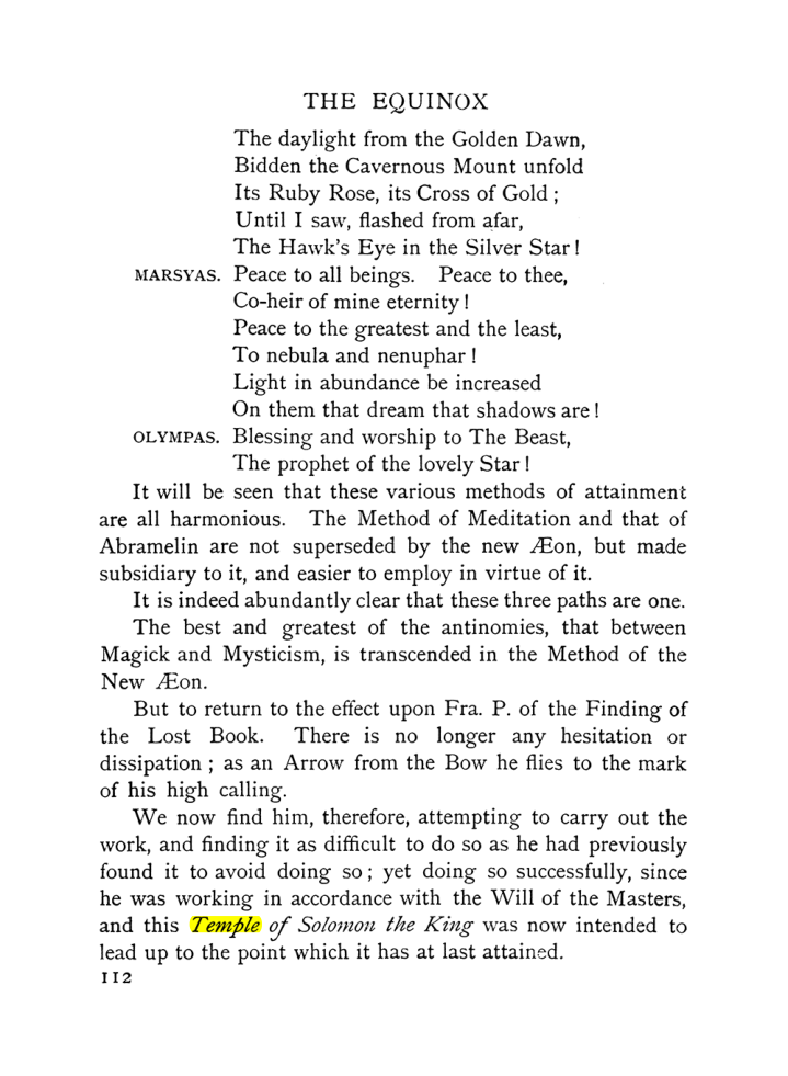 Original scan of The Equinox (Volume I, Number IX), PDF page 152
