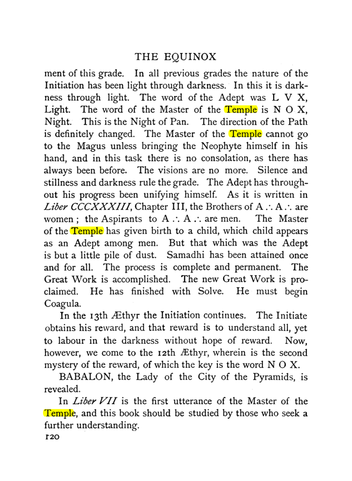 Original scan of The Equinox (Volume I, Number IX), PDF page 160