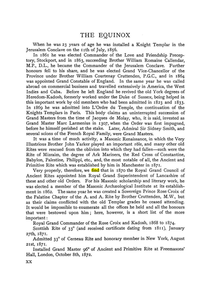 Original scan of The Equinox (Volume I, Number IX), PDF page 20
