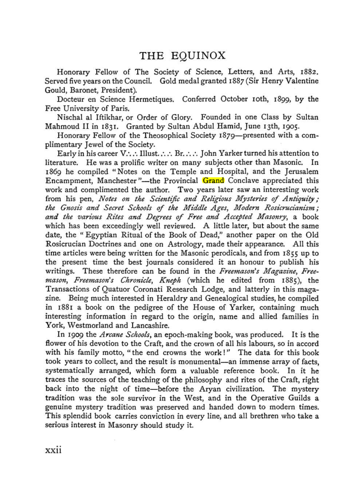 Original scan of The Equinox (Volume I, Number IX), PDF page 22