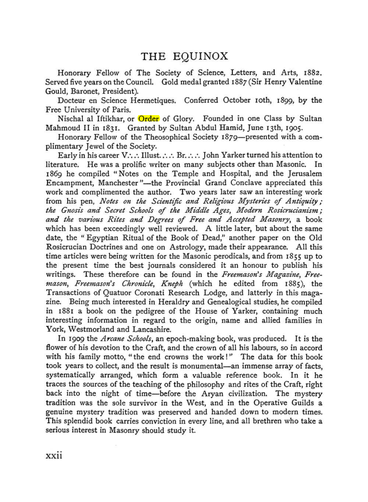 Original scan of The Equinox (Volume I, Number IX), PDF page 22