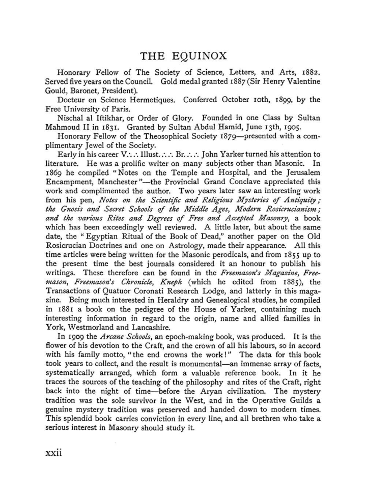 Original scan of The Equinox (Volume I, Number IX), PDF page 22