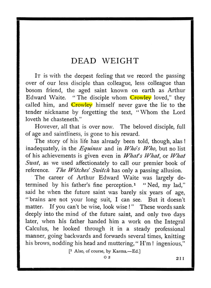 Original scan of The Equinox (Volume I, Number IX), PDF page 249