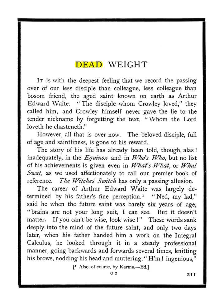 Original scan of The Equinox (Volume I, Number IX), PDF page 249