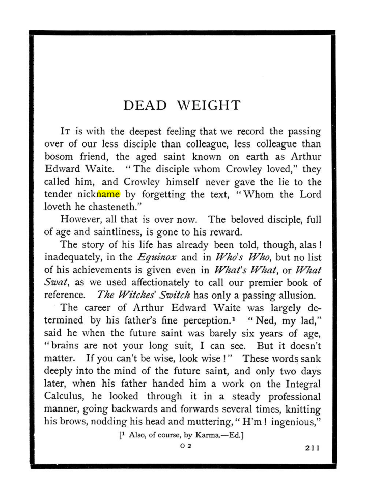 Original scan of The Equinox (Volume I, Number IX), PDF page 249