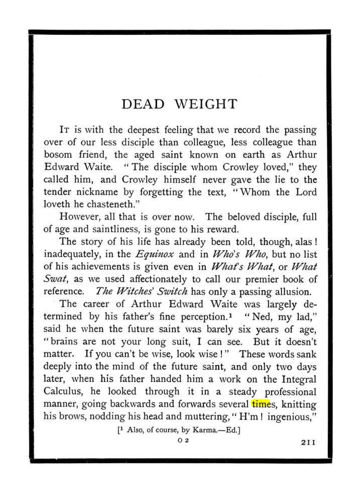 Original scan of The Equinox (Volume I, Number IX), PDF page 249