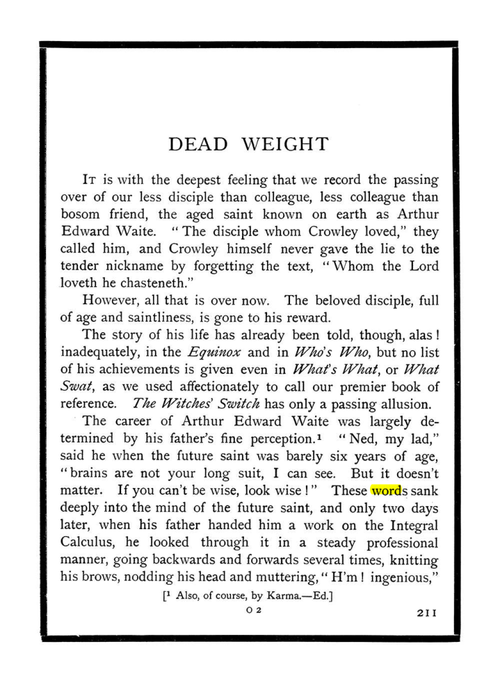 Original scan of The Equinox (Volume I, Number IX), PDF page 249