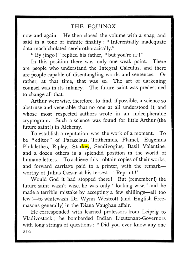 Original scan of The Equinox (Volume I, Number IX), PDF page 250