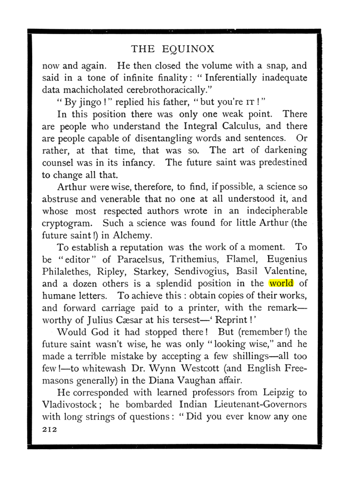 Original scan of The Equinox (Volume I, Number IX), PDF page 250
