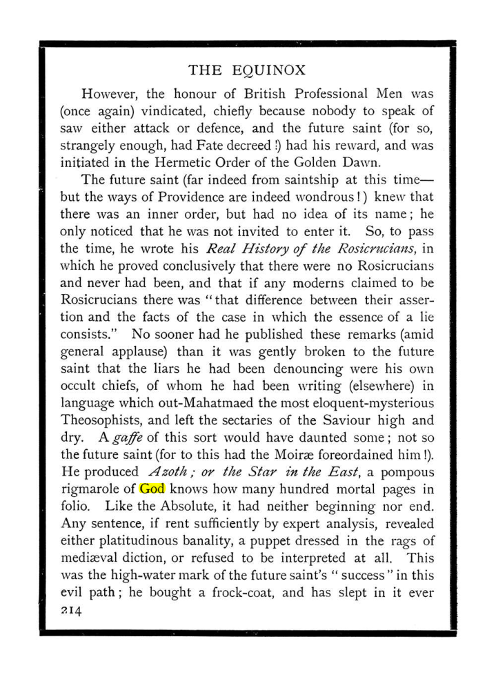 Original scan of The Equinox (Volume I, Number IX), PDF page 252