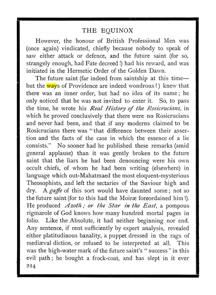 Original scan of The Equinox (Volume I, Number IX), PDF page 252