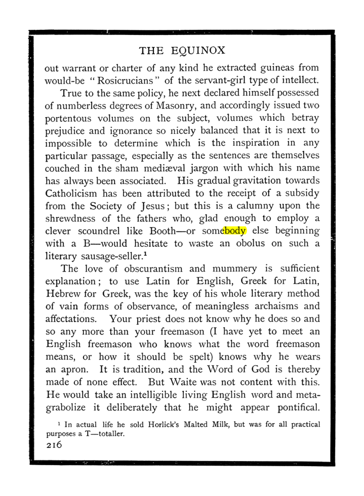 Original scan of The Equinox (Volume I, Number IX), PDF page 254