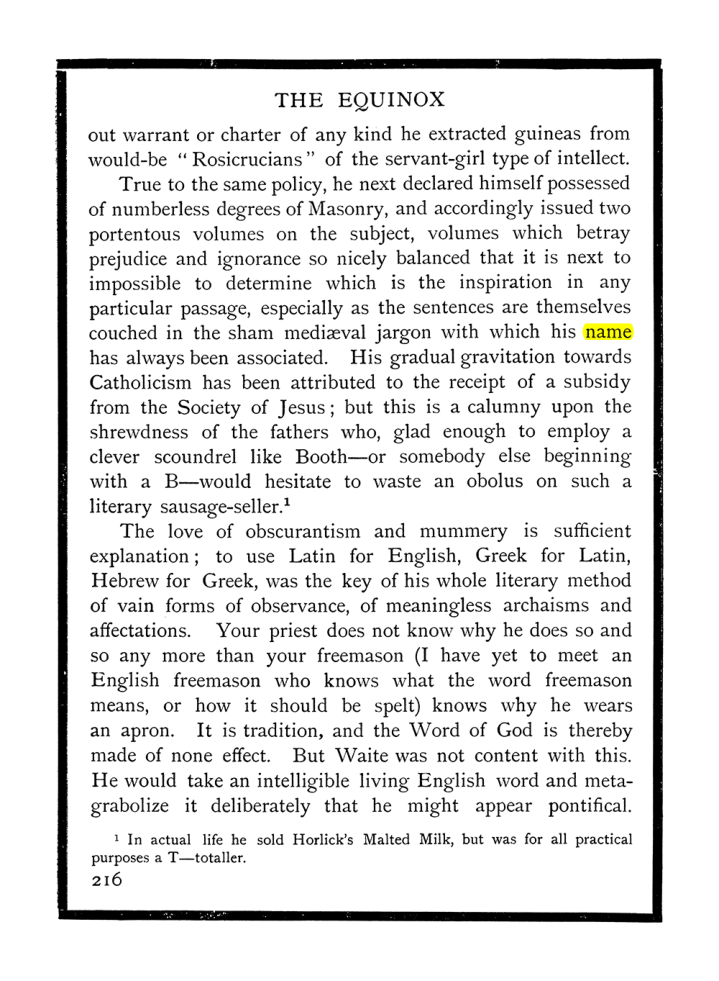 Original scan of The Equinox (Volume I, Number IX), PDF page 254