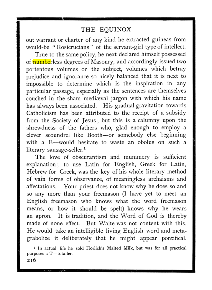 Original scan of The Equinox (Volume I, Number IX), PDF page 254
