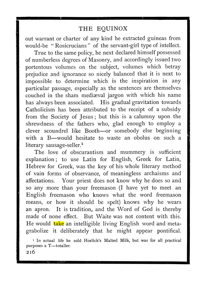 Original scan of The Equinox (Volume I, Number IX), PDF page 254