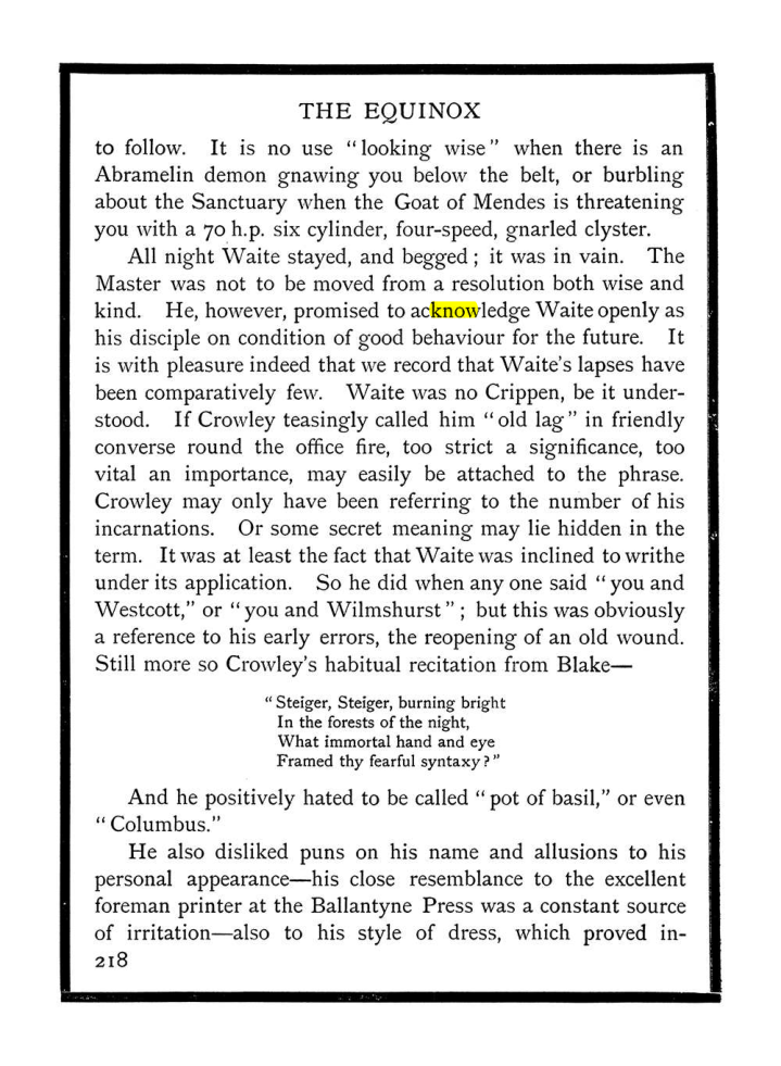 Original scan of The Equinox (Volume I, Number IX), PDF page 256