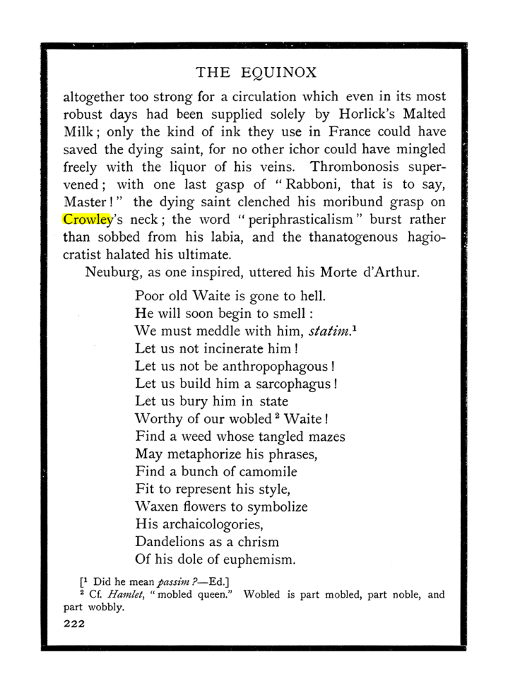 Original scan of The Equinox (Volume I, Number IX), PDF page 260