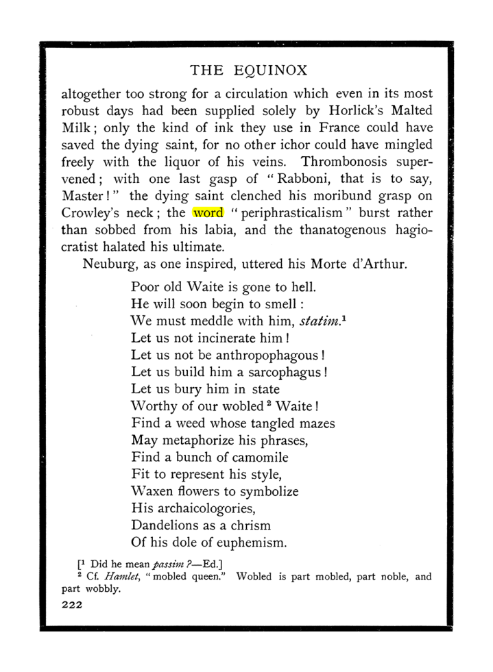 Original scan of The Equinox (Volume I, Number IX), PDF page 260