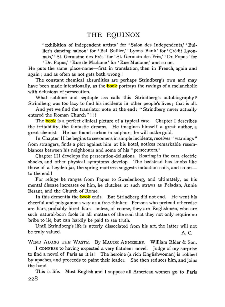Original scan of The Equinox (Volume I, Number IX), PDF page 266