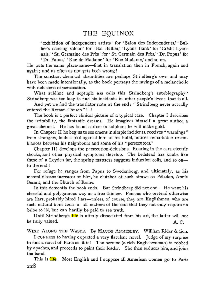 Original scan of The Equinox (Volume I, Number IX), PDF page 266