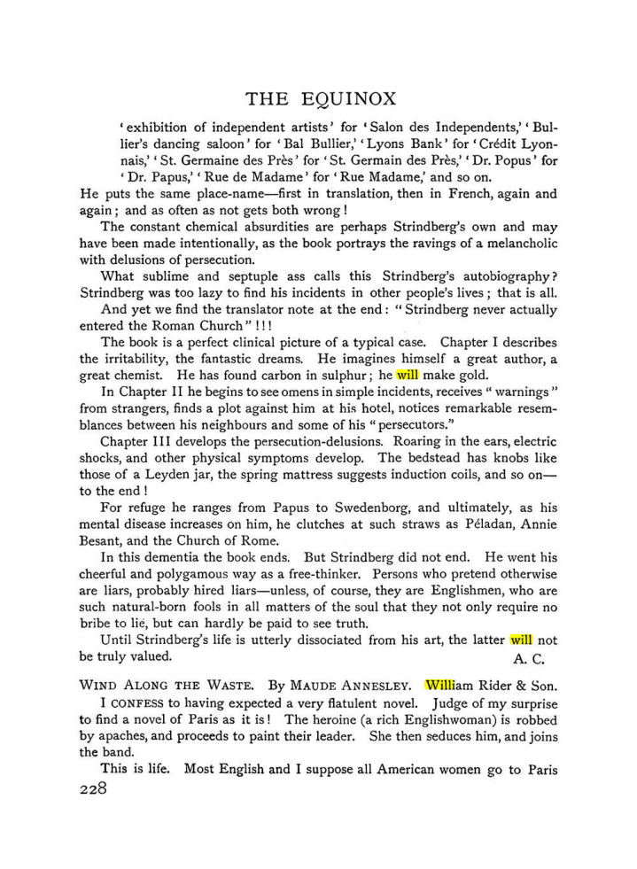 Original scan of The Equinox (Volume I, Number IX), PDF page 266
