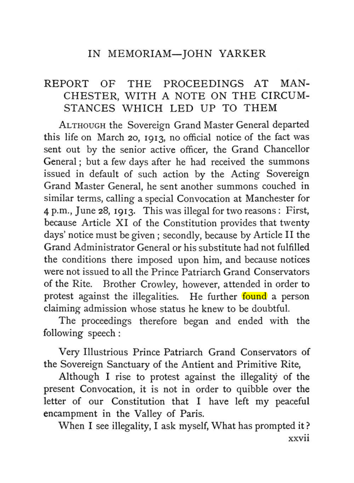 Original scan of The Equinox (Volume I, Number IX), PDF page 27