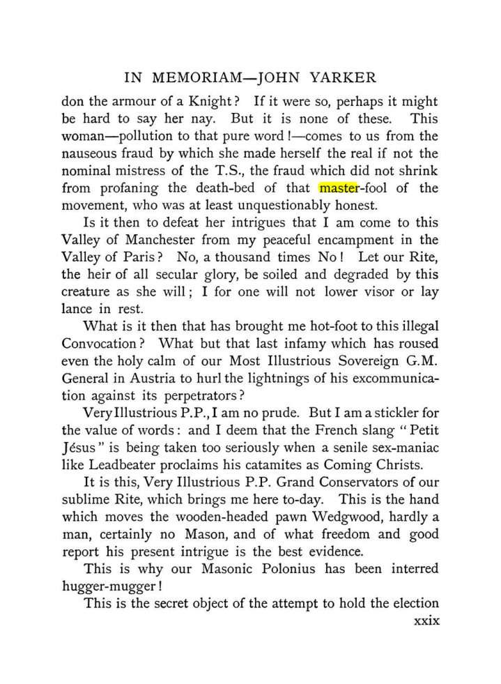 Original scan of The Equinox (Volume I, Number IX), PDF page 29