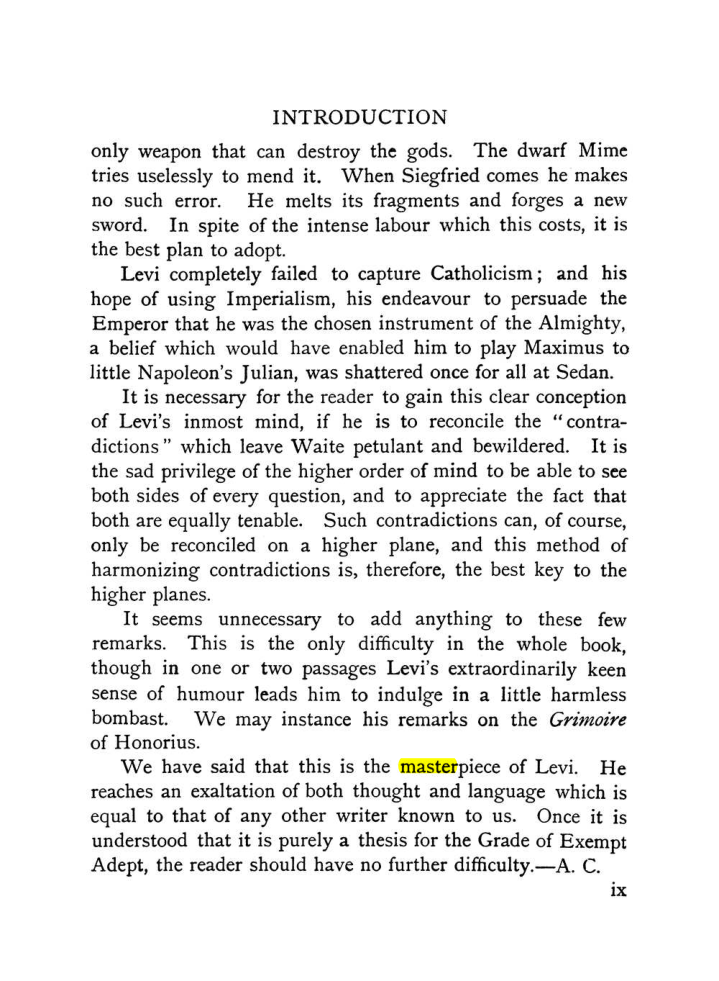 Original scan of The Equinox (Volume I, Number IX), PDF page 291