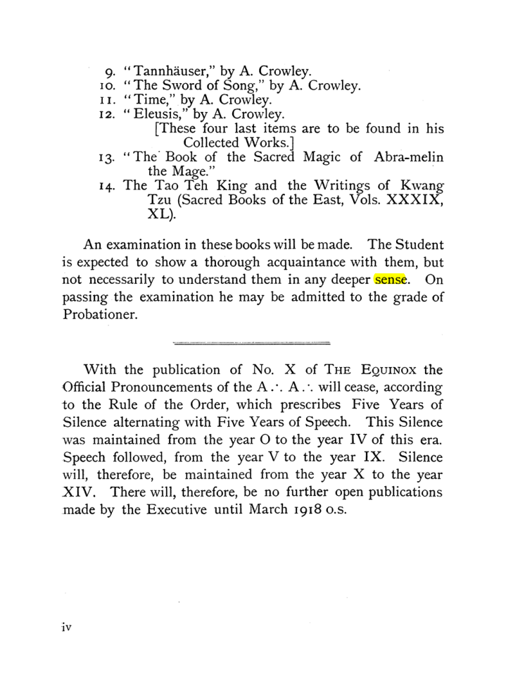 Original scan of The Equinox (Volume I, Number IX), PDF page 4