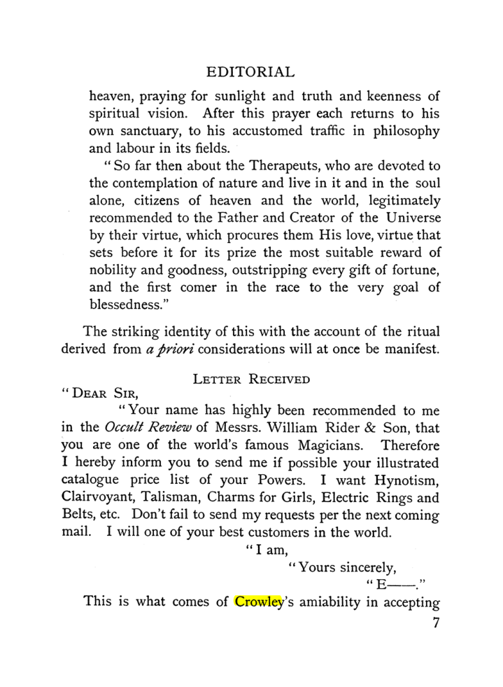 Original scan of The Equinox (Volume I, Number IX), PDF page 47