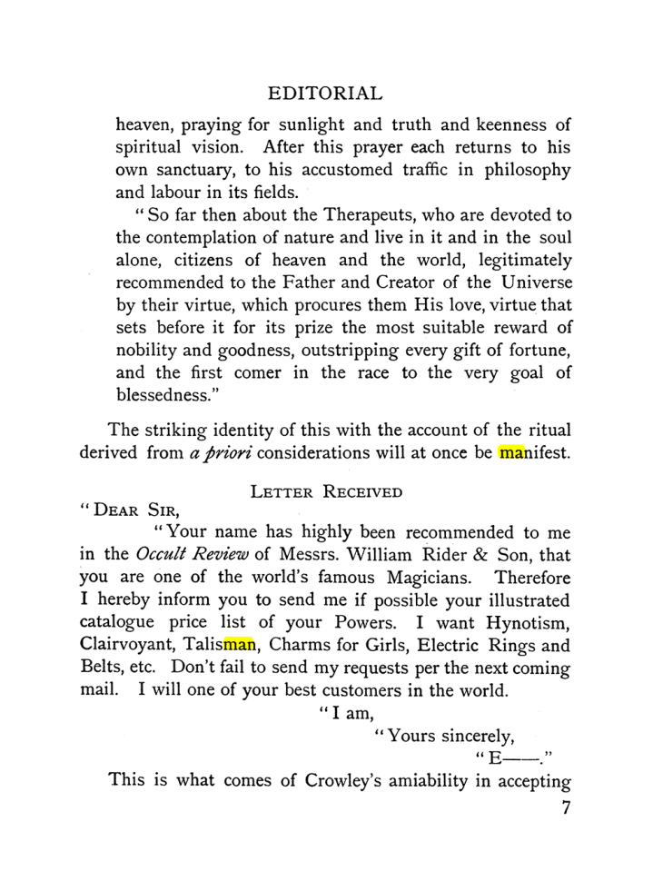 Original scan of The Equinox (Volume I, Number IX), PDF page 47