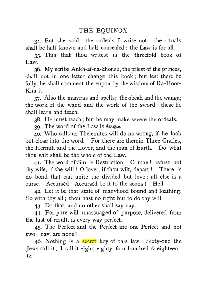Original scan of The Equinox (Volume I, Number IX), PDF page 54