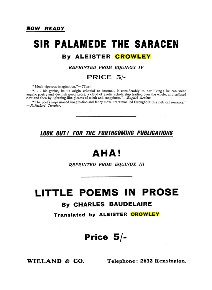 Original scan of The Equinox (Volume I, Number IX), PDF page 591