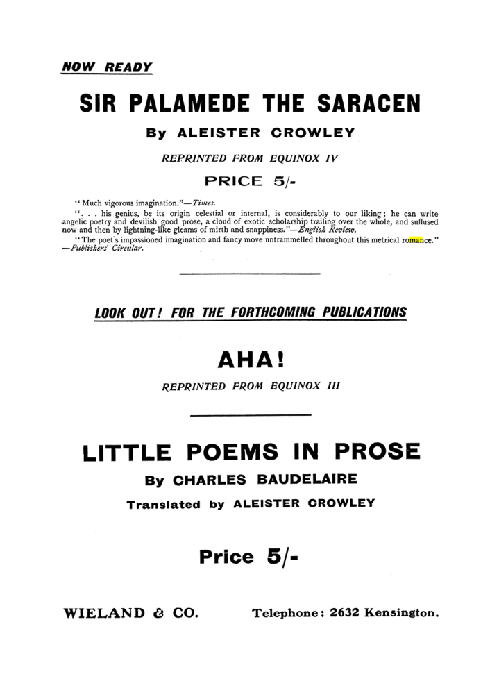 Original scan of The Equinox (Volume I, Number IX), PDF page 591