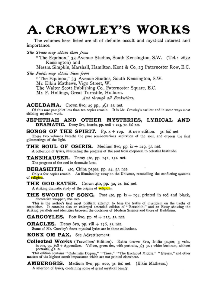 Original scan of The Equinox (Volume I, Number IX), PDF page 596