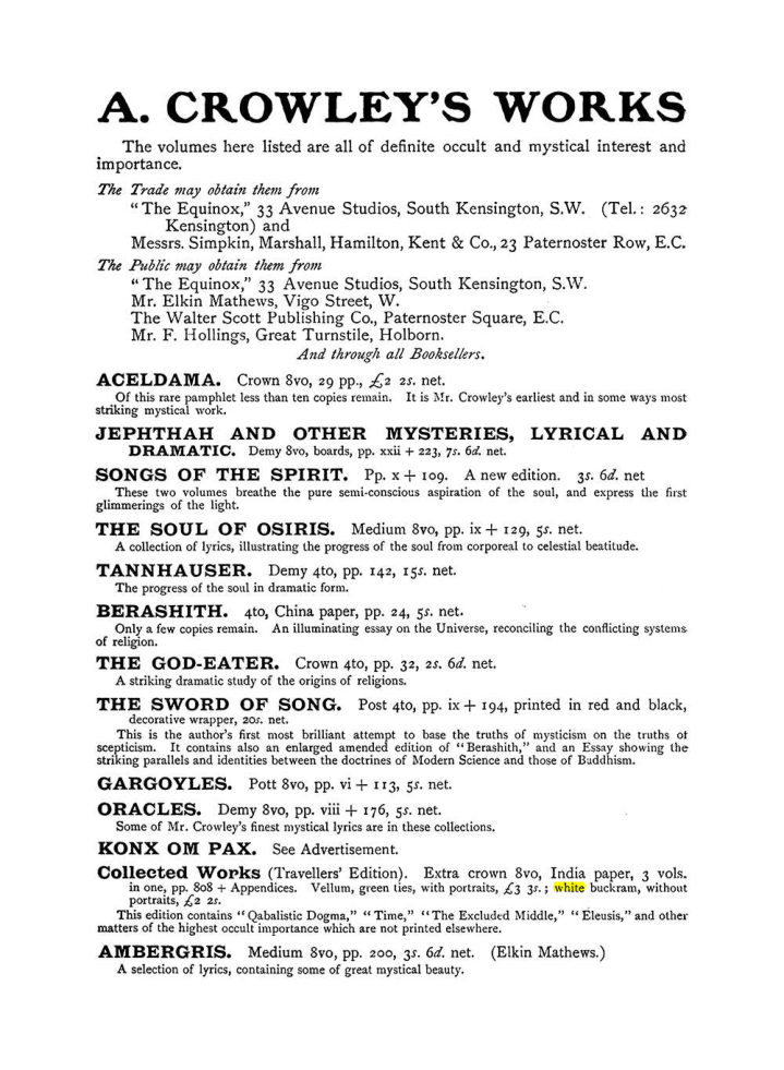 Original scan of The Equinox (Volume I, Number IX), PDF page 596