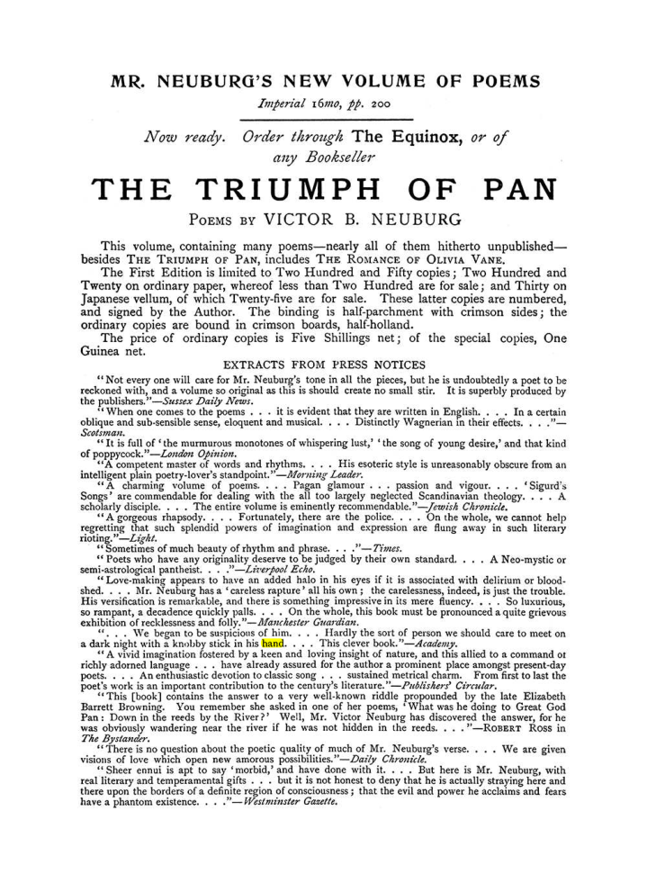 Original scan of The Equinox (Volume I, Number IX), PDF page 599