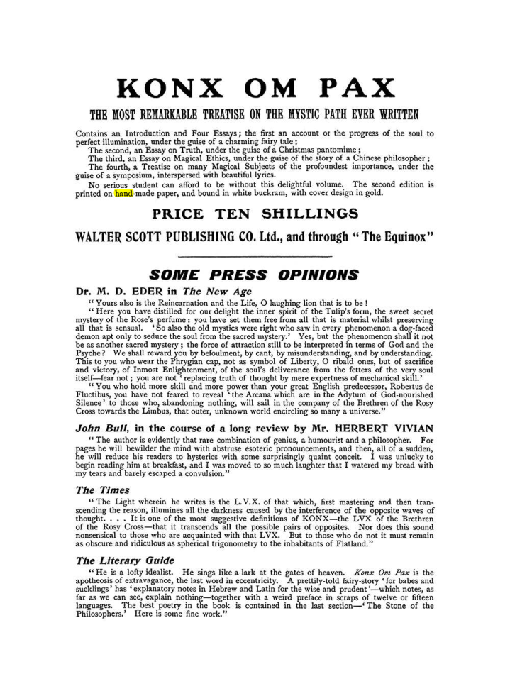 Original scan of The Equinox (Volume I, Number IX), PDF page 602