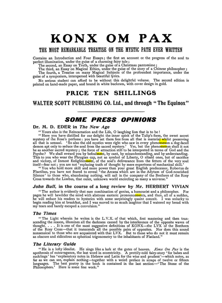 Original scan of The Equinox (Volume I, Number IX), PDF page 602