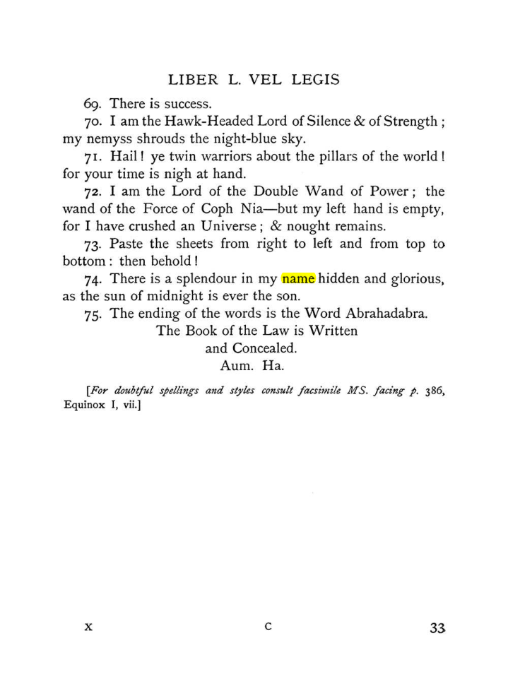 Original scan of The Equinox (Volume I, Number IX), PDF page 73