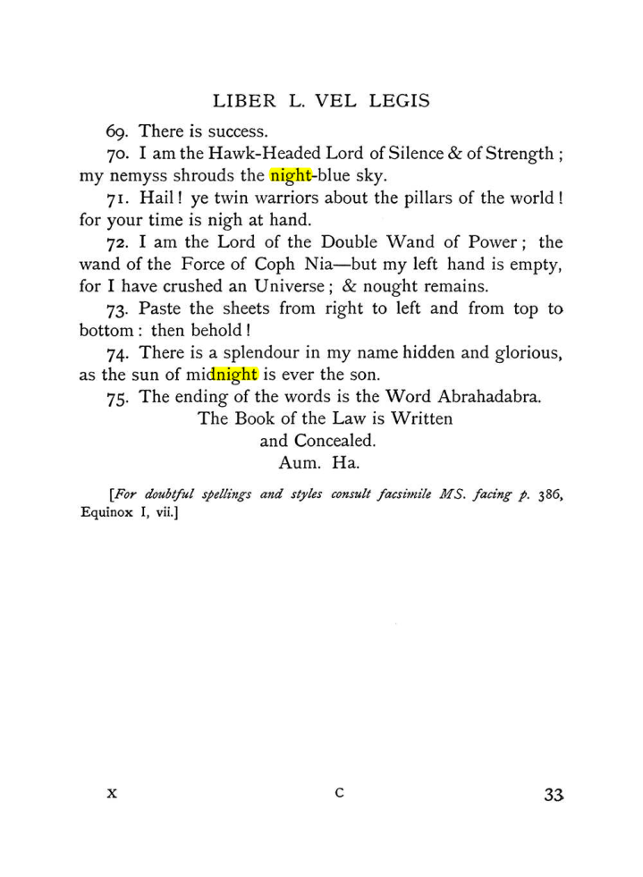 Original scan of The Equinox (Volume I, Number IX), PDF page 73