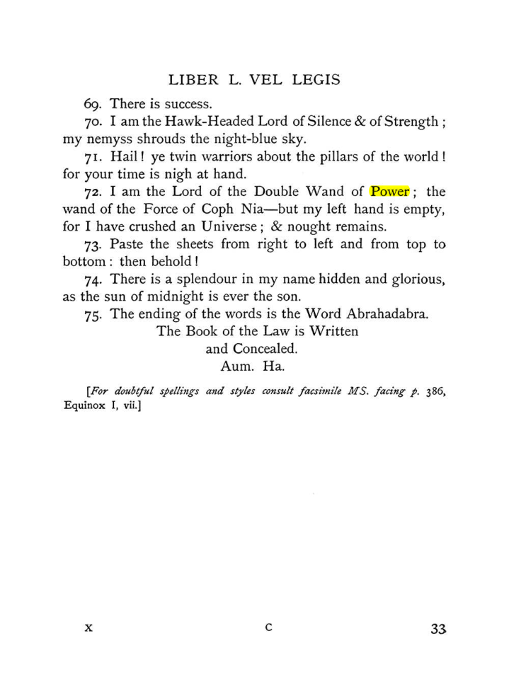 Original scan of The Equinox (Volume I, Number IX), PDF page 73