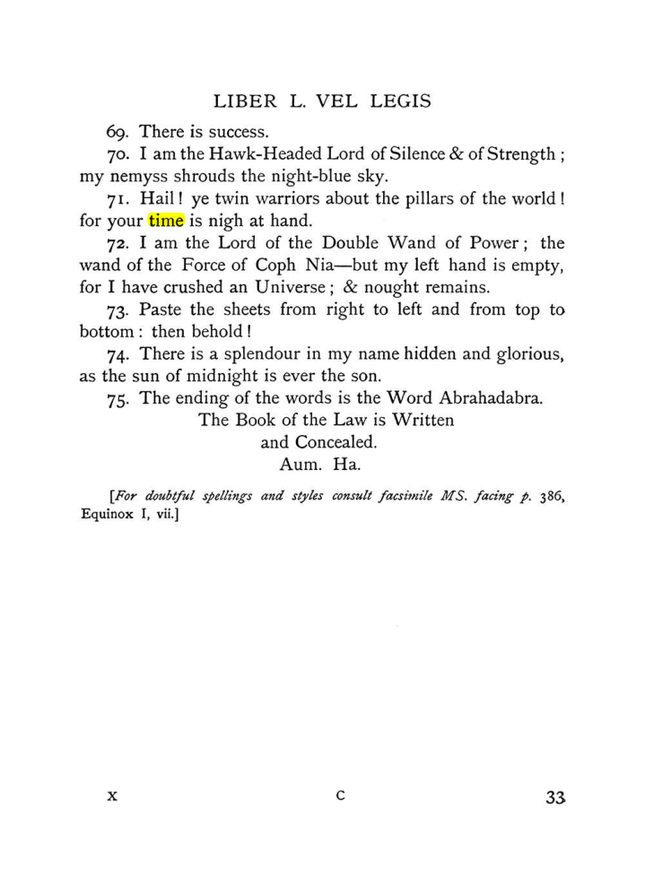 Original scan of The Equinox (Volume I, Number IX), PDF page 73