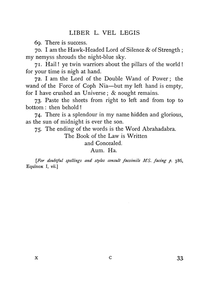 Original scan of The Equinox (Volume I, Number IX), PDF page 73