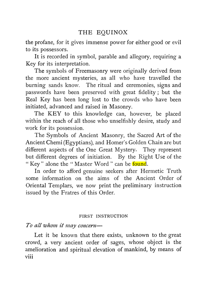 Original scan of The Equinox (Volume I, Number IX), PDF page 8