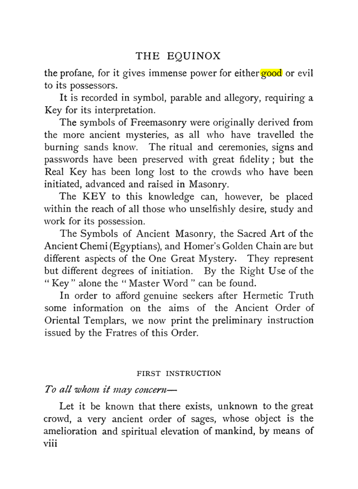 Original scan of The Equinox (Volume I, Number IX), PDF page 8