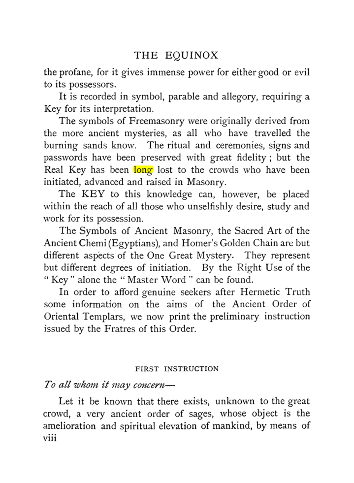 Original scan of The Equinox (Volume I, Number IX), PDF page 8